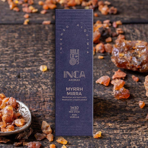 Inca Aromas all-natural fair-trade incense. Myrrh for Meditation and Spirituality Incense