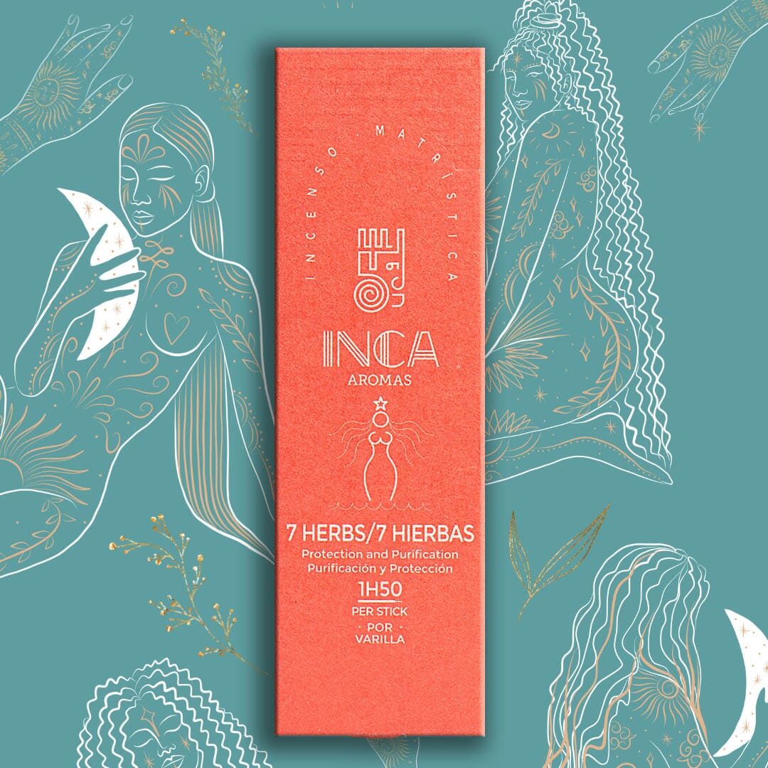 Inca Aromas all-natural fair-trade incense. 7 Herbs Blend promoting protection and purification Incense