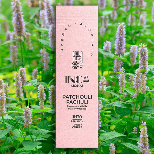 Inca Aromas all-natural fair-trade incense. Patchouli for Passion and Vitality Incense