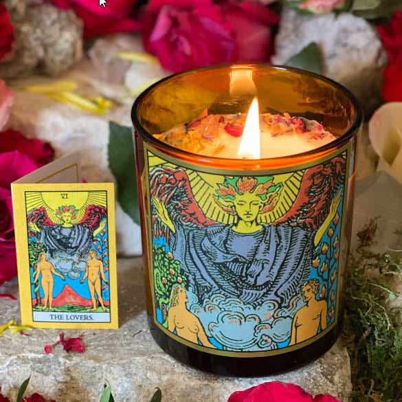 The Lovers - Magickal Tarot Candle Candle