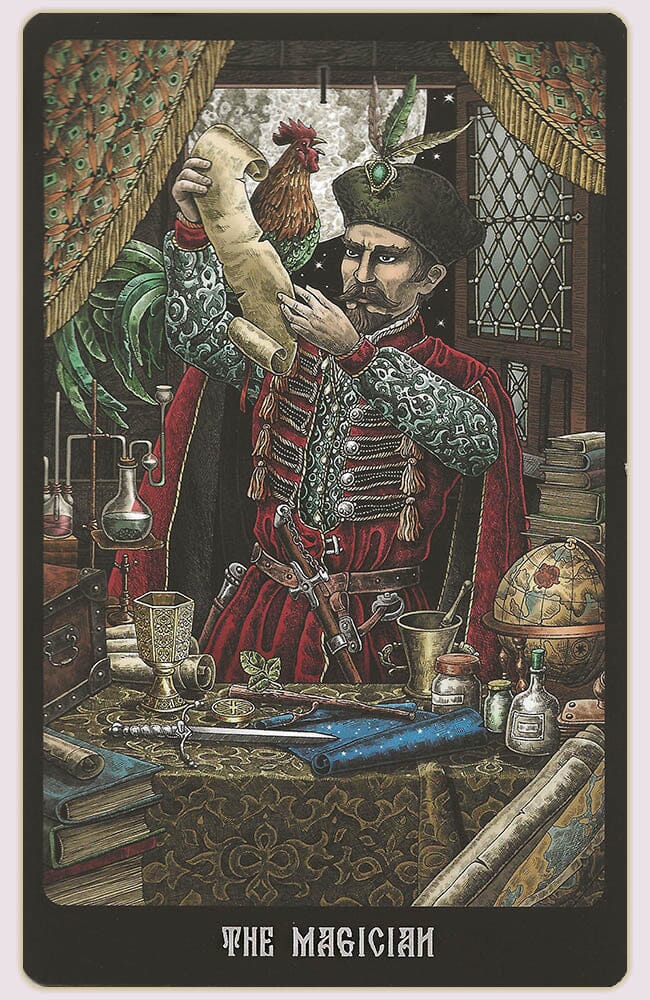 Slavic Legends Tarot: Large size edition with Matt-Gold Card Edges and book-shaped keepsake box 
