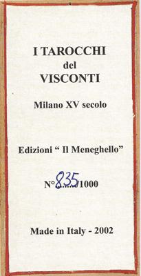 Tarocchi Visconti-Sforza small size limited edition 2002 Tarot Deck