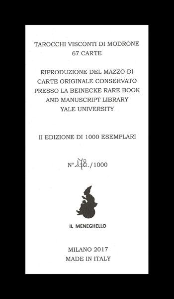 Tarrochi Visconti Di Modrone by Il Meneghello Editions Tarot Kit