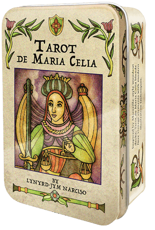 Tarot de Maria Celia in a tin Tarot Deck