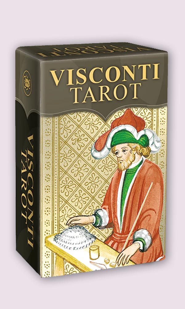 Visconti Tarot Swords suit illustration with dramatic poses and armor details