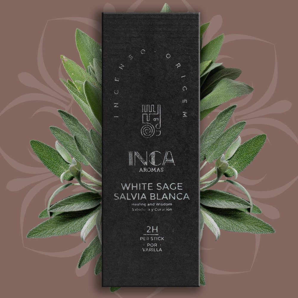 Inca Aromas all-natural fair-trade incense. White Sage for healing and wisdom Incense