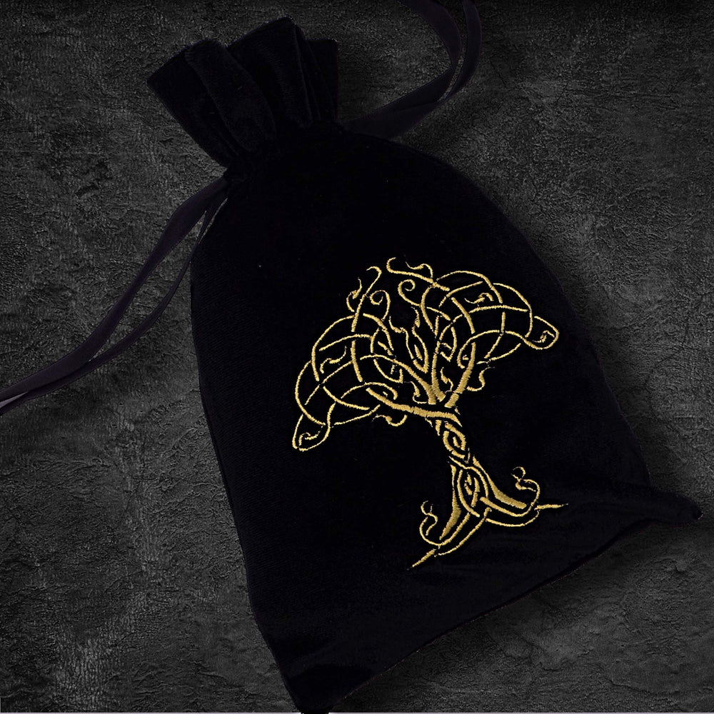 Tarot Bag with gold Tree of Life Bag