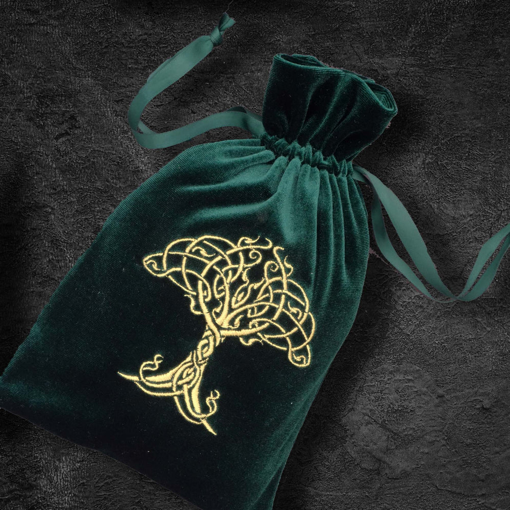 Tarot Bag with gold Tree of Life Bag