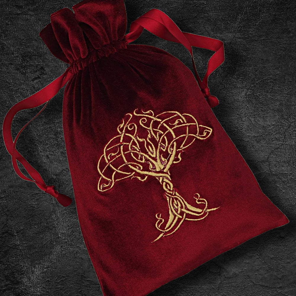 Tarot Bag with gold Tree of Life Bag