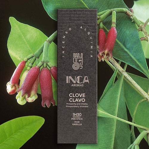 Inca Aromas all-natural fair-trade incense. Clove for Prosperity and Vitality Incense