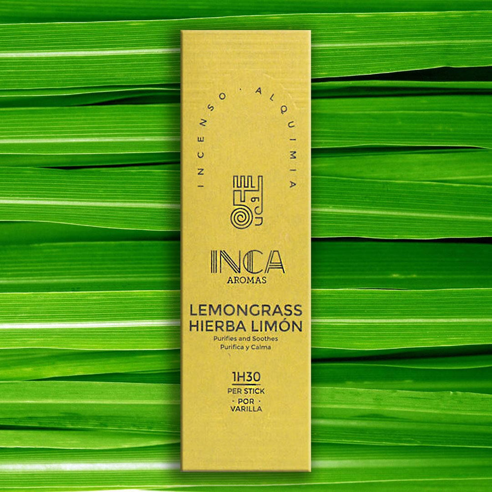 Inca Aromas all-natural fair-trade incense. Lemongrass to relieve stress and promote purification Incense