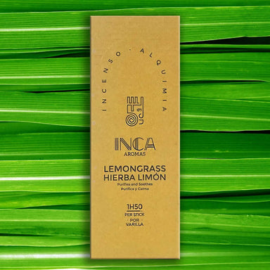 Inca Aromas all-natural fair-trade incense. Lemongrass to relieve stress and promote purification Incense