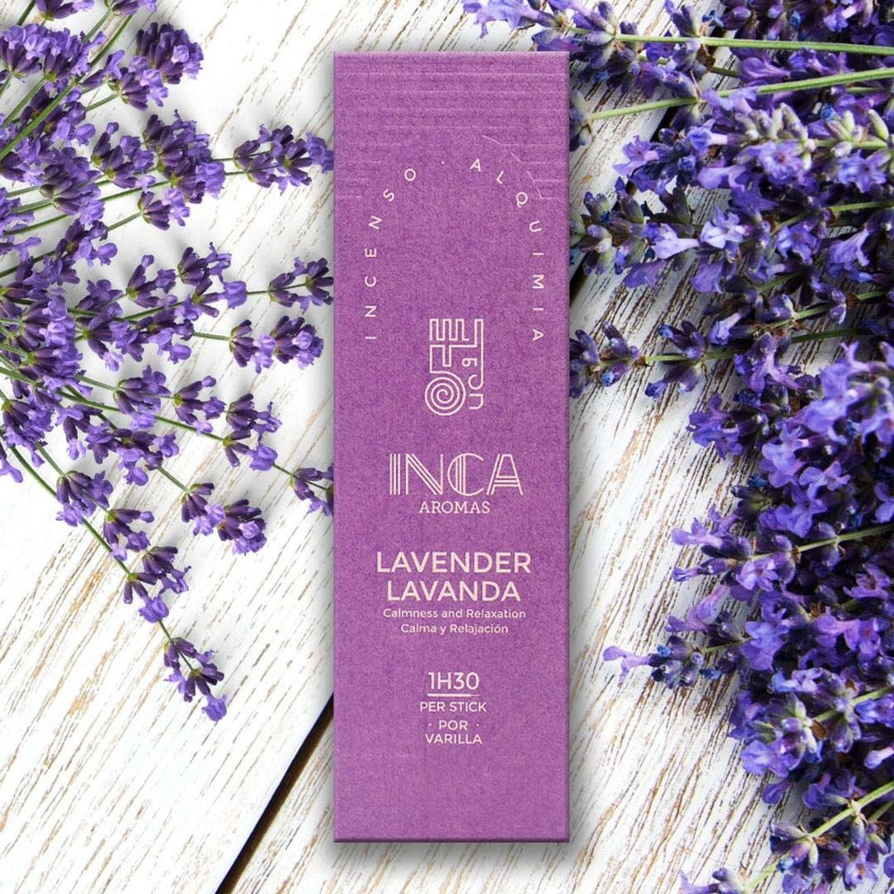 Inca Aromas all-natural fair-trade incense. Lavender promoting calmness and relaxation Incense