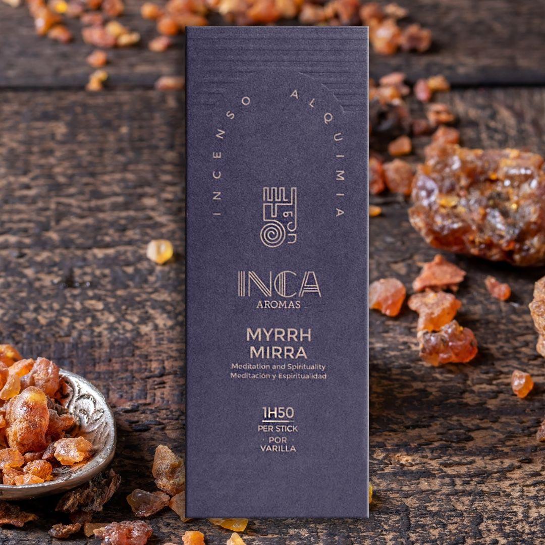 Inca Aromas all-natural fair-trade incense. Myrrh for Meditation and Spirituality Incense