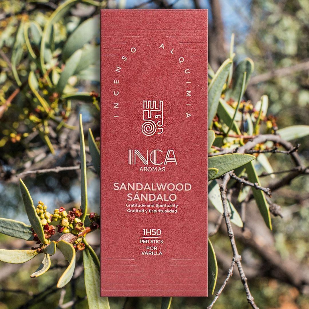 Inca Aromas all-natural fair-trade incense. Sandalwood for Gratitude and Spirituality Incense